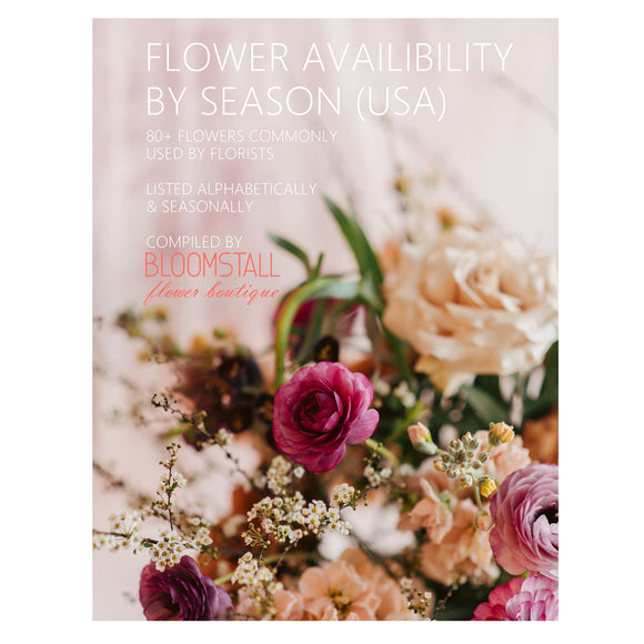 Flower Availability by Season Workbook now available!