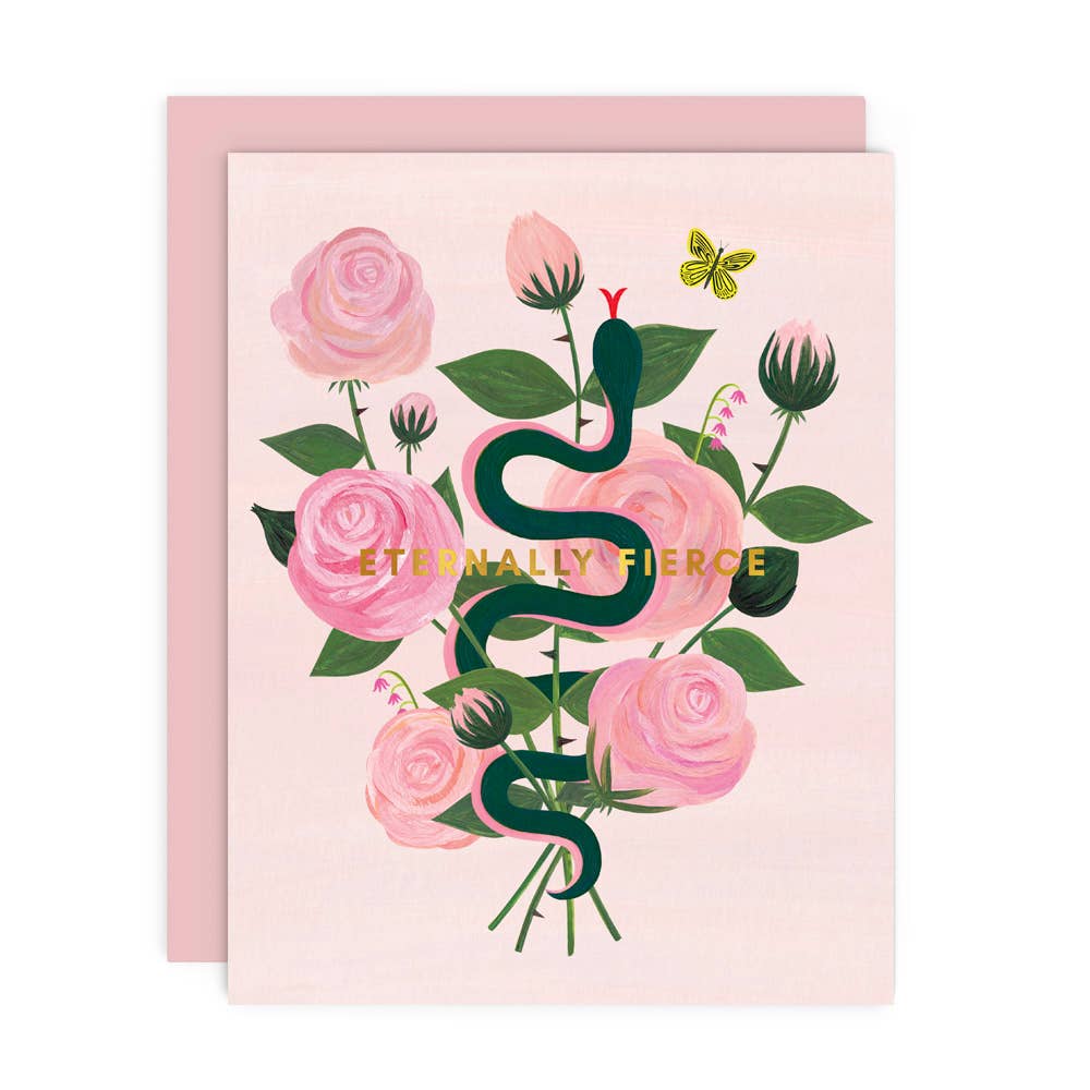 Eternally Fierce Greeting Card (Daydream) - Gold Foil