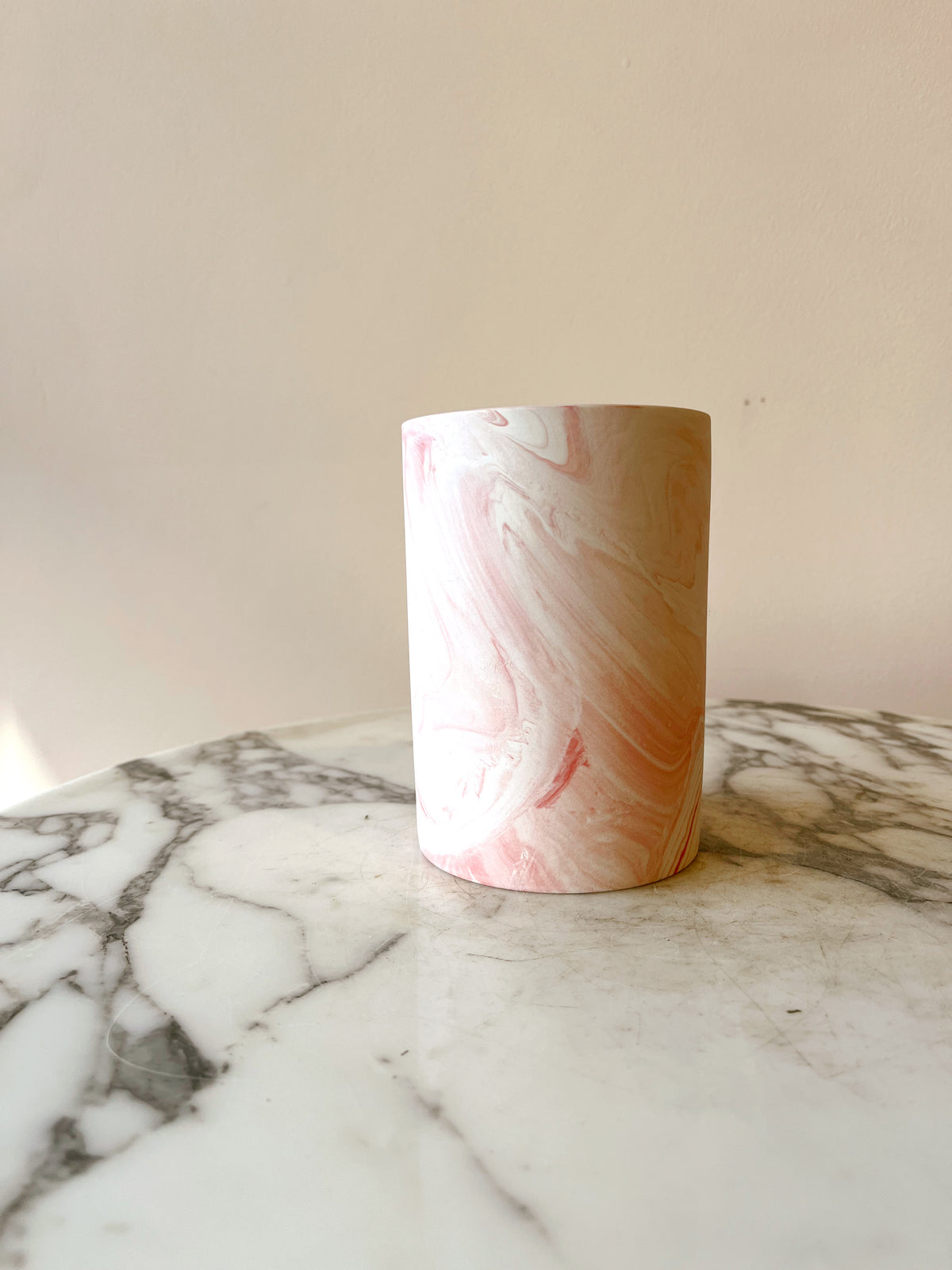 Pink Marbled vase