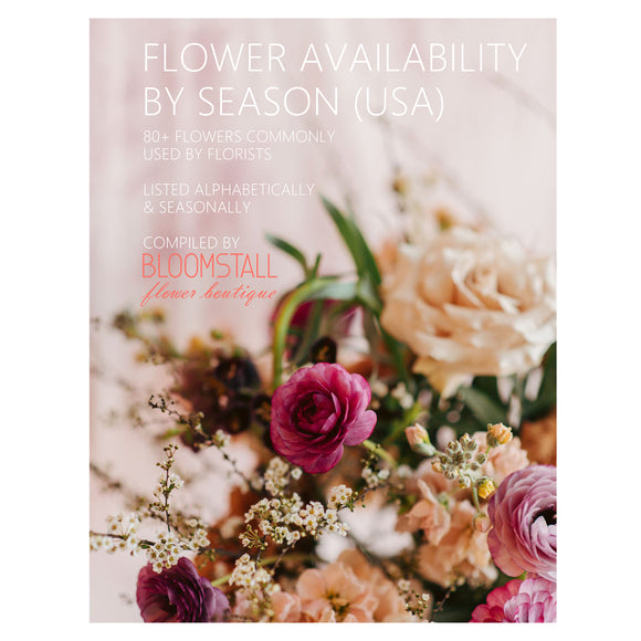 Flower Availability by Season Workbook by Bloomstall - Florist Resource