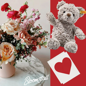 Flowers and Cuddles Valentine's Day Package by Bloomstall.